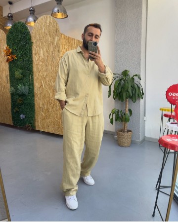 MÜSLİN KETEN TAKIM HARDAL